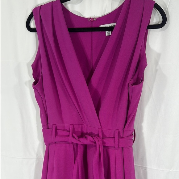 Shelby & Palmer Pink Sleeveless Jumpsuit with Tie Waist - Picture 3 of 11